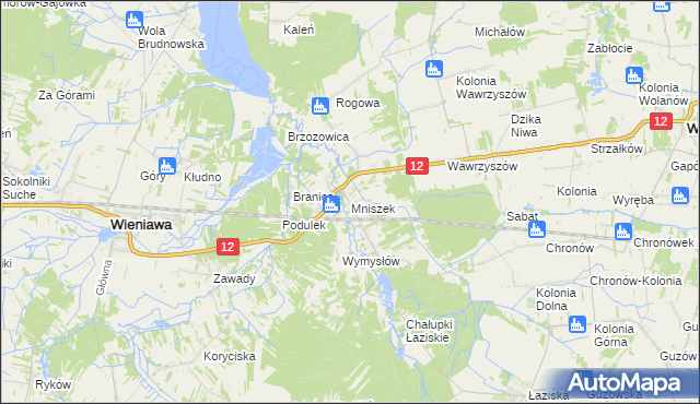mapa Mniszek gmina Wolanów, Mniszek gmina Wolanów na mapie Targeo