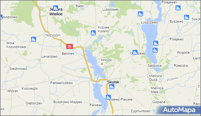 mapa Mniszki A, Mniszki A na mapie Targeo