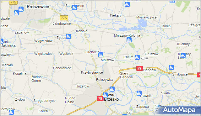 mapa Mniszów, Mniszów na mapie Targeo