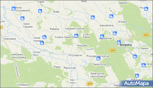 mapa Moczalec, Moczalec na mapie Targeo