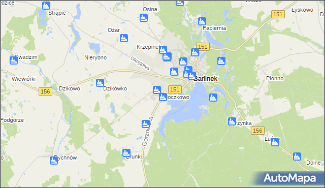 mapa Moczkowo, Moczkowo na mapie Targeo