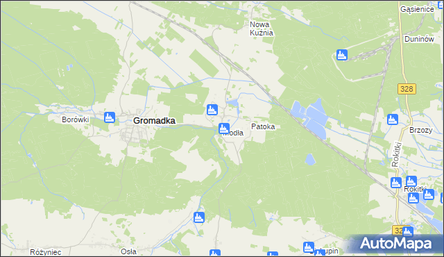 mapa Modła gmina Gromadka, Modła gmina Gromadka na mapie Targeo