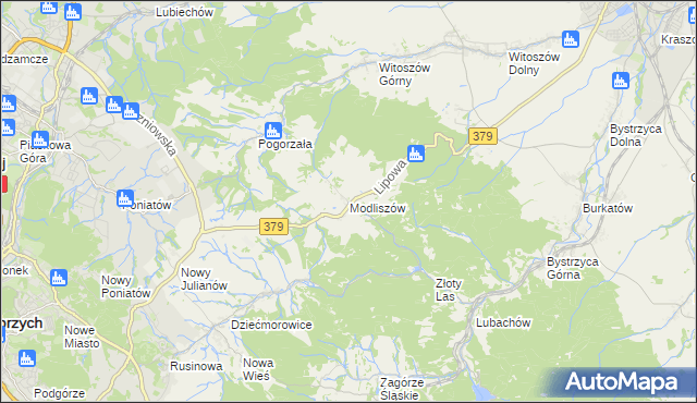 mapa Modliszów, Modliszów na mapie Targeo