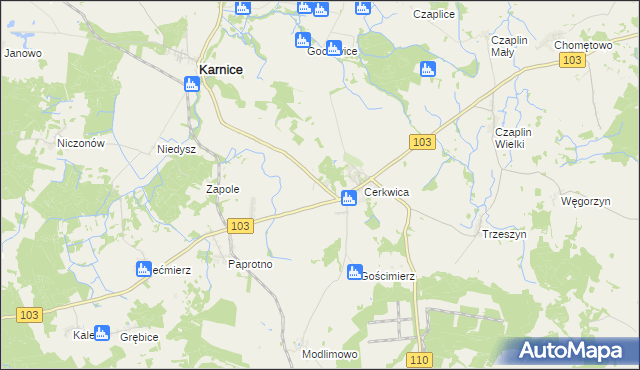 mapa Mojszewo, Mojszewo na mapie Targeo