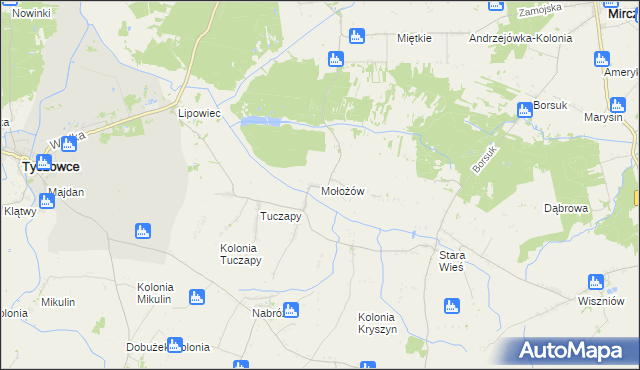 mapa Mołożów, Mołożów na mapie Targeo