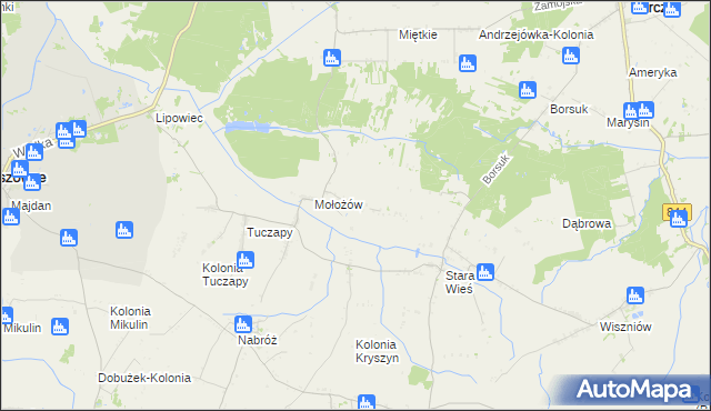 mapa Mołożów-Kolonia, Mołożów-Kolonia na mapie Targeo