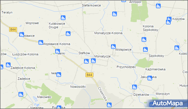 mapa Moniatycze, Moniatycze na mapie Targeo