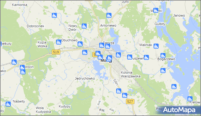 mapa Morąg, Morąg na mapie Targeo