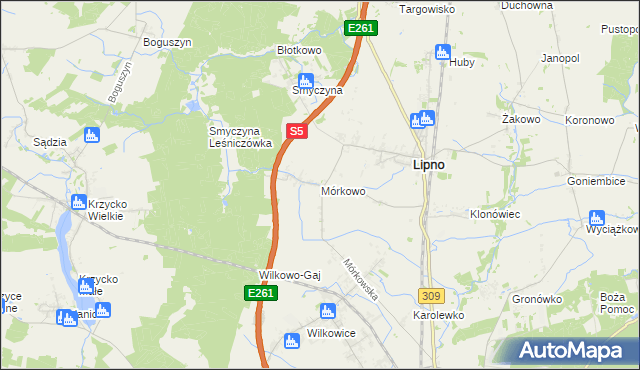 mapa Mórkowo, Mórkowo na mapie Targeo