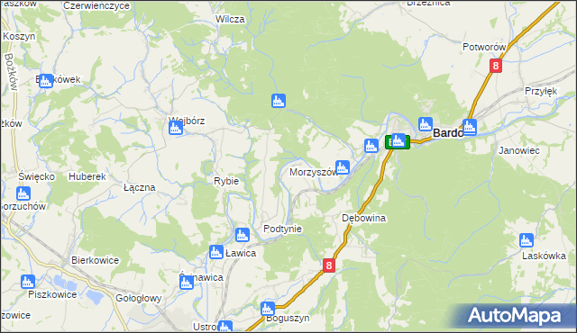 mapa Morzyszów, Morzyszów na mapie Targeo