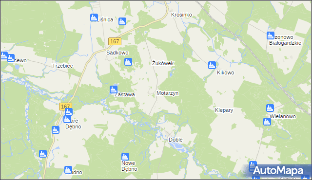 mapa Motarzyn, Motarzyn na mapie Targeo