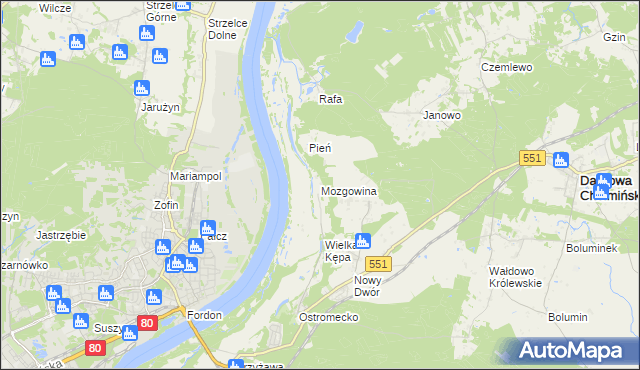mapa Mozgowina, Mozgowina na mapie Targeo