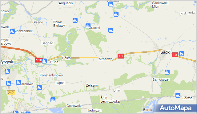 mapa Mrozowo, Mrozowo na mapie Targeo