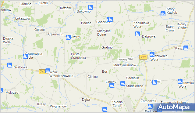 mapa Mścichów, Mścichów na mapie Targeo
