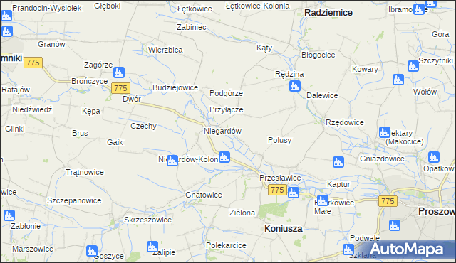 mapa Muniaczkowice, Muniaczkowice na mapie Targeo