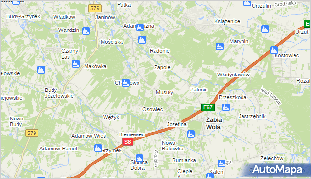 mapa Musuły, Musuły na mapie Targeo