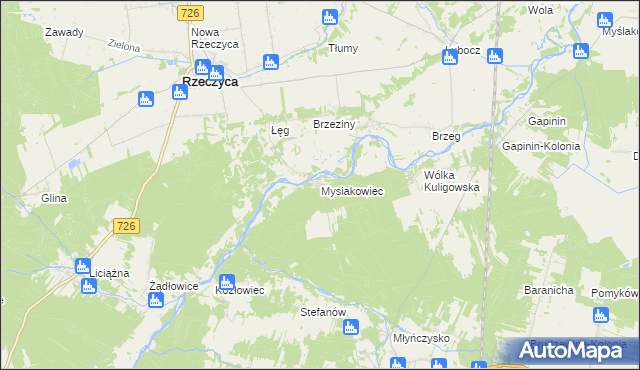 mapa Mysiakowiec, Mysiakowiec na mapie Targeo