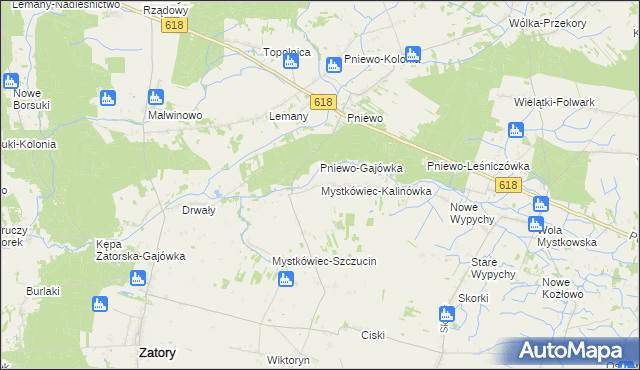 mapa Mystkówiec-Kalinówka, Mystkówiec-Kalinówka na mapie Targeo