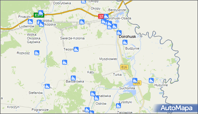 mapa Myszkowiec, Myszkowiec na mapie Targeo