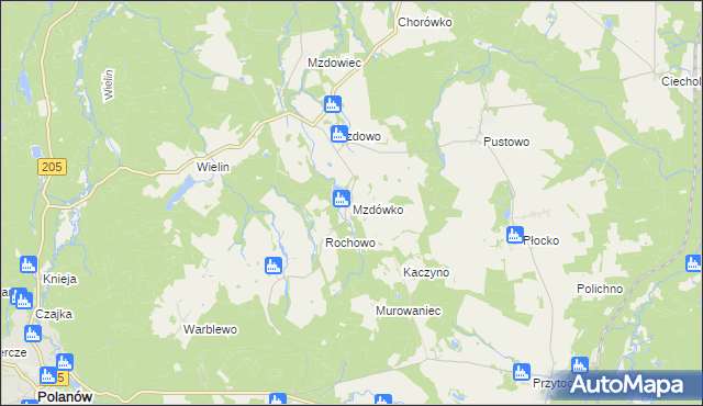 mapa Mzdówko, Mzdówko na mapie Targeo