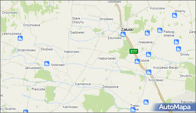 mapa Naborówiec, Naborówiec na mapie Targeo