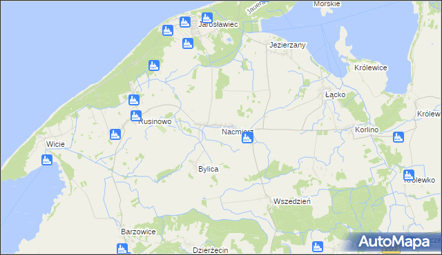 mapa Nacmierz, Nacmierz na mapie Targeo