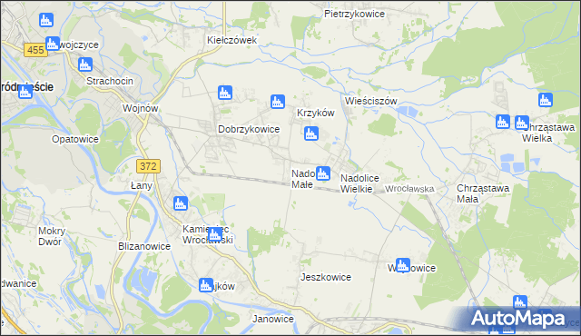 mapa Nadolice Małe, Nadolice Małe na mapie Targeo