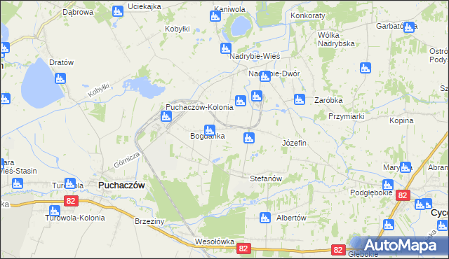 mapa Nadrybie Ukazowe, Nadrybie Ukazowe na mapie Targeo