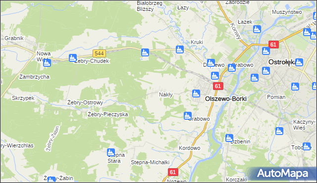 mapa Nakły, Nakły na mapie Targeo