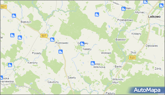 mapa Nałaby, Nałaby na mapie Targeo