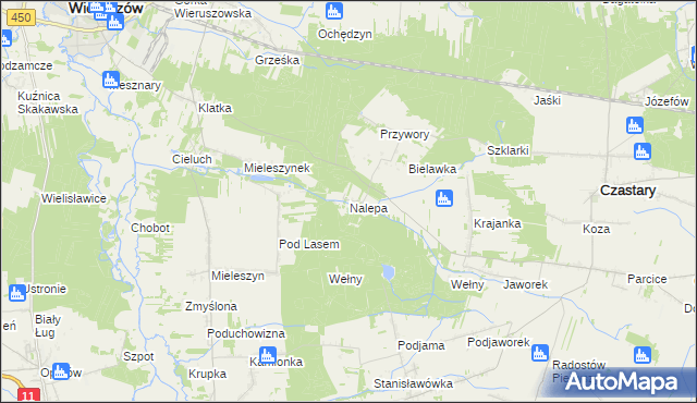 mapa Nalepa, Nalepa na mapie Targeo