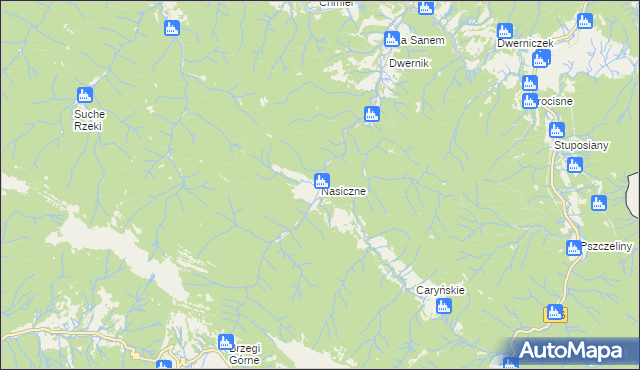 mapa Nasiczne, Nasiczne na mapie Targeo