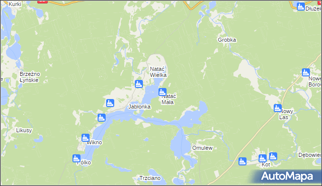 mapa Natać Mała, Natać Mała na mapie Targeo
