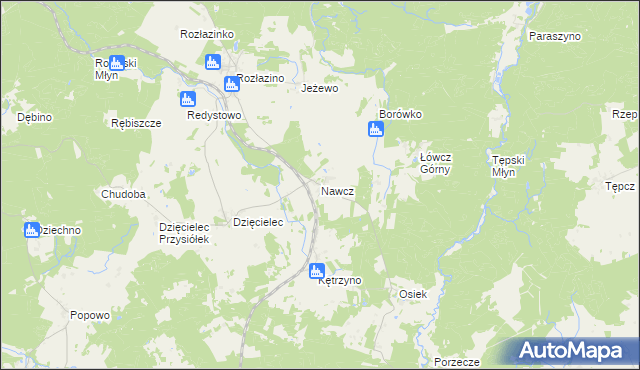 mapa Nawcz, Nawcz na mapie Targeo