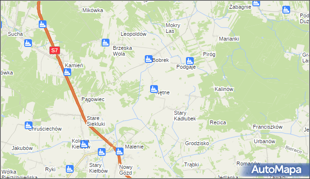 mapa Nętne, Nętne na mapie Targeo