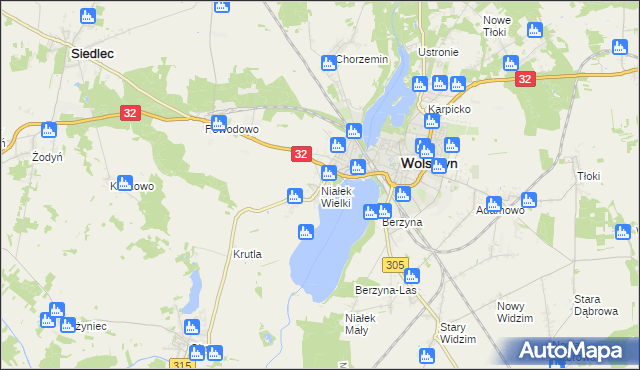mapa Niałek Wielki, Niałek Wielki na mapie Targeo