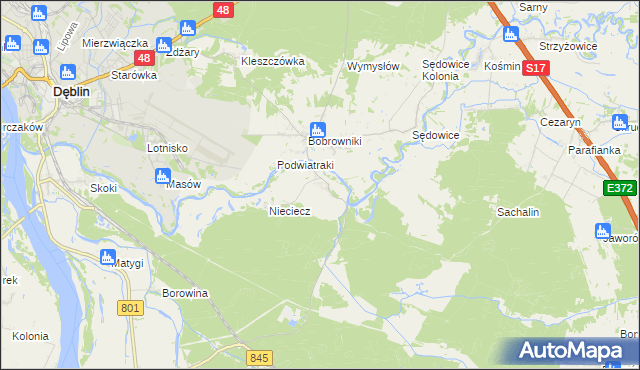 mapa Niebrzegów, Niebrzegów na mapie Targeo