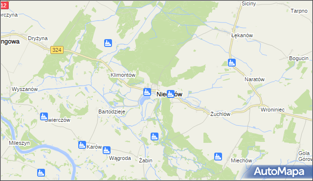 mapa Niechlów, Niechlów na mapie Targeo