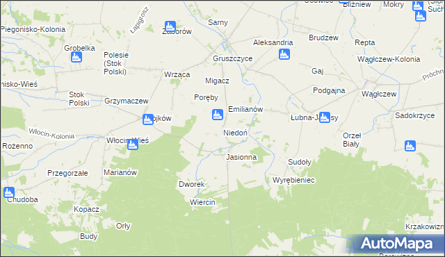 mapa Niedoń, Niedoń na mapie Targeo