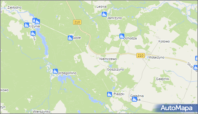 mapa Niemczewo gmina Dębnica Kaszubska, Niemczewo gmina Dębnica Kaszubska na mapie Targeo