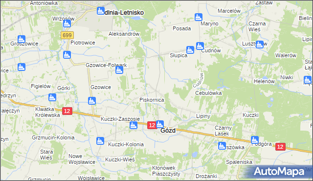 mapa Niemianowice, Niemianowice na mapie Targeo