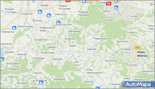 mapa Nieprześnia, Nieprześnia na mapie Targeo