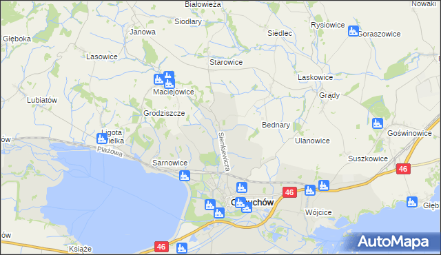 mapa Nieradowice, Nieradowice na mapie Targeo