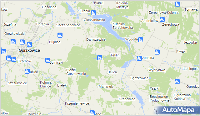 mapa Niwy gmina Łęki Szlacheckie, Niwy gmina Łęki Szlacheckie na mapie Targeo