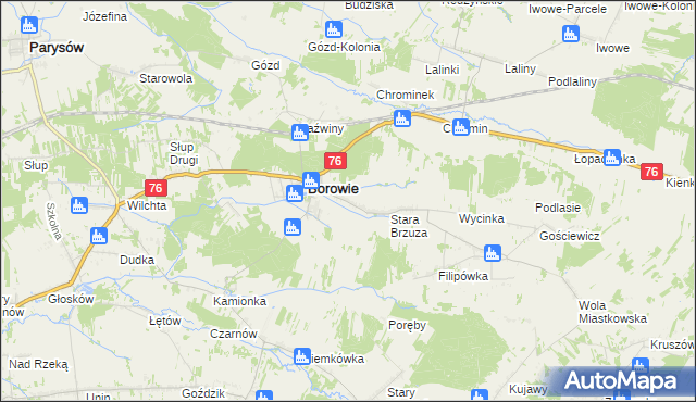 mapa Nowa Brzuza, Nowa Brzuza na mapie Targeo