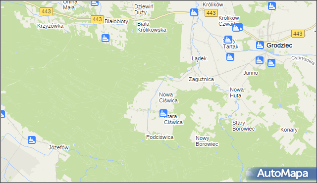 mapa Nowa Ciświca, Nowa Ciświca na mapie Targeo