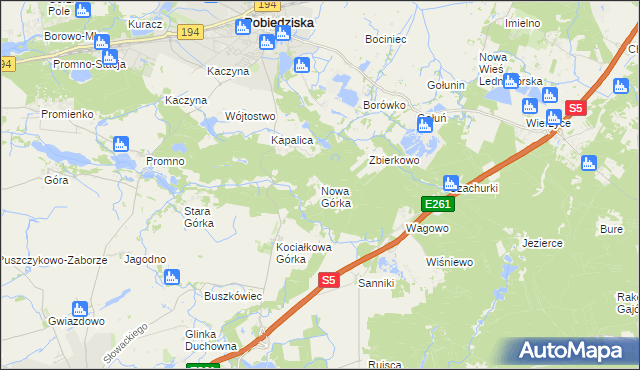 mapa Nowa Górka, Nowa Górka na mapie Targeo