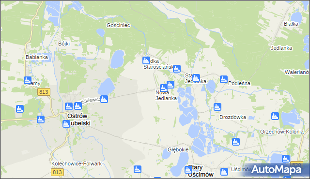 mapa Nowa Jedlanka, Nowa Jedlanka na mapie Targeo