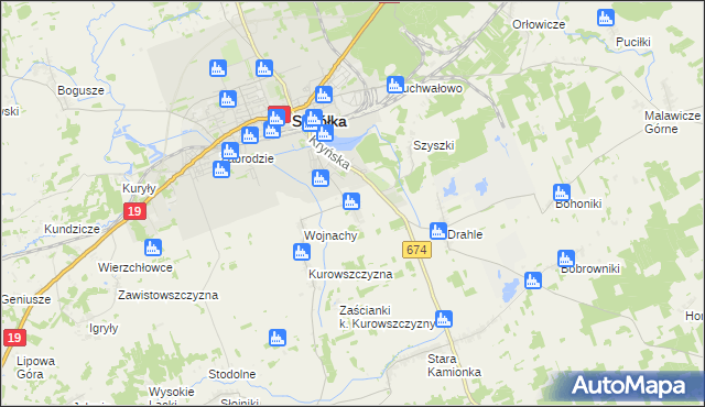 mapa Nowa Kamionka gmina Sokółka, Nowa Kamionka gmina Sokółka na mapie Targeo