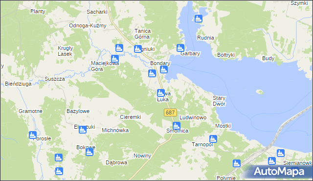 mapa Nowa Łuka, Nowa Łuka na mapie Targeo